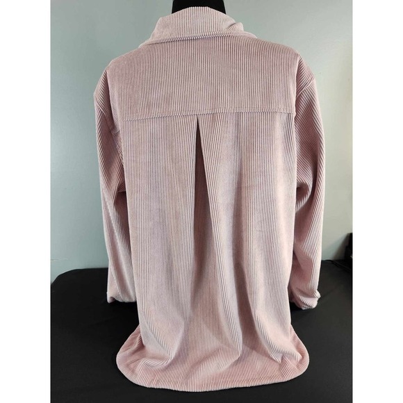 Urban Daisy half zip corduroy pull over womens sz large pink - Picture 2 of 8
